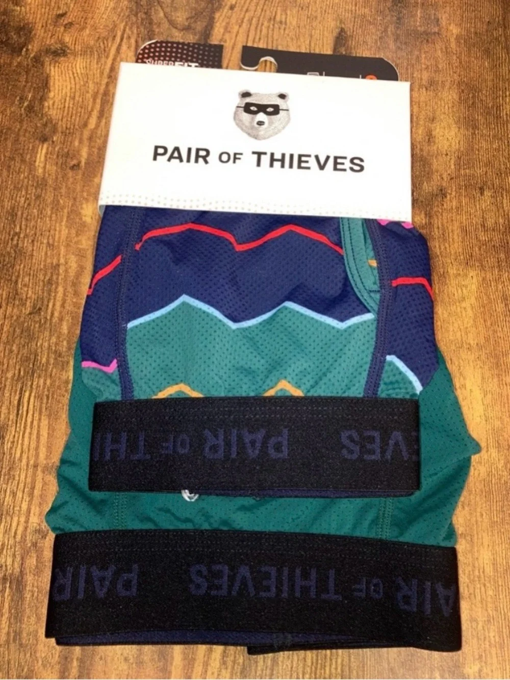 Pair of Thieves Men's Striped Preppy Super Fit Boxer Briefs 2pk - Green  Small
